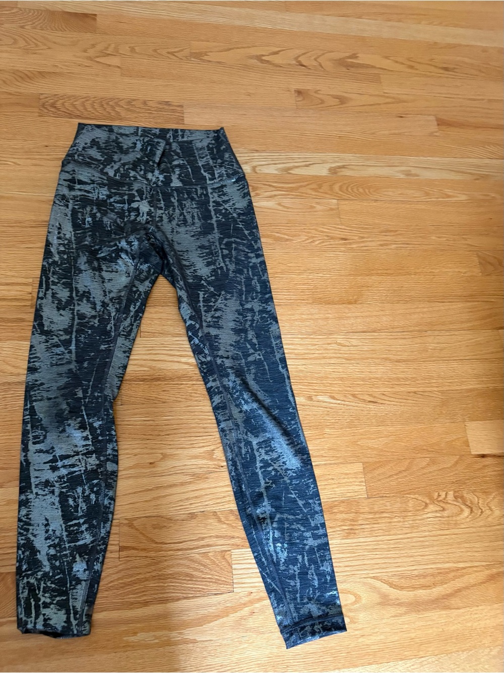 lululemon athletica Black and Gray Marbled Leggings